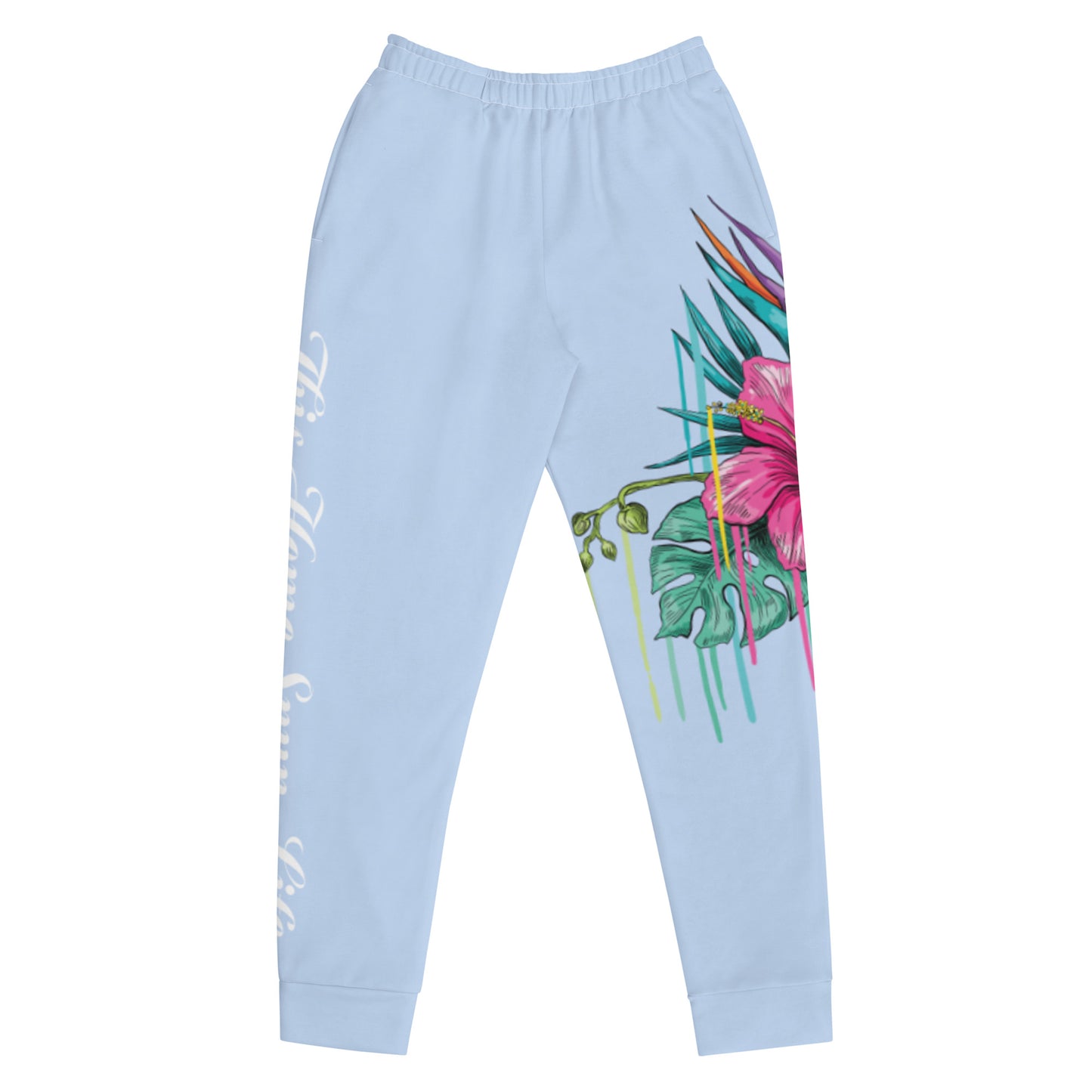 Women's Joggers - Pink Hibiscus