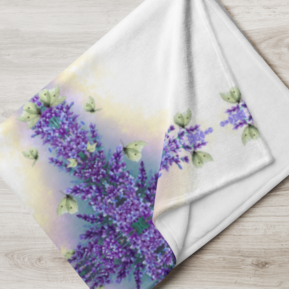 Cozy Throw Blanket - Field of Butterflies