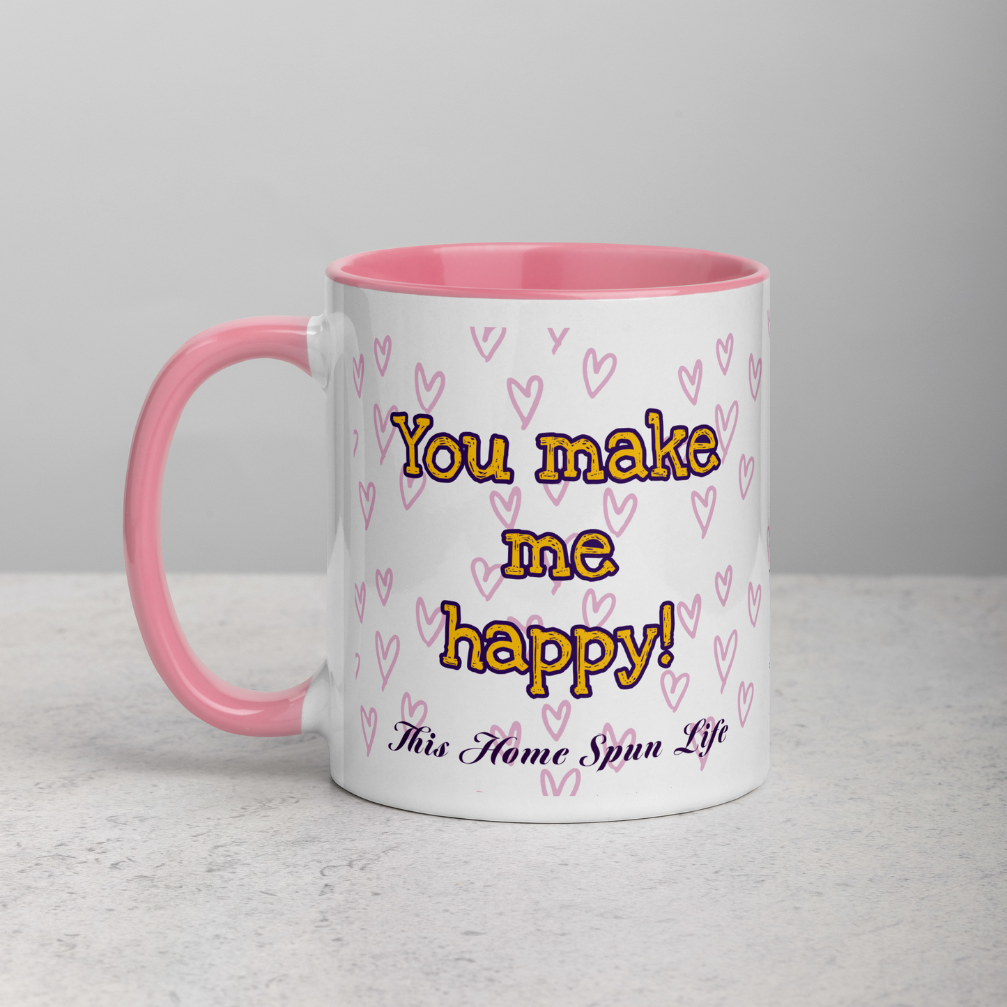 Mug with Color Inside - Happy